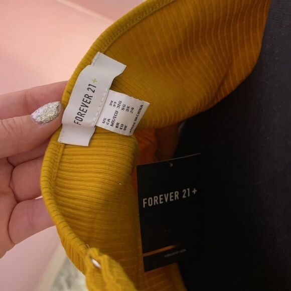 Plus Size Forever21 Mustard Yellow Top Size 3X - Picture 4 of 5